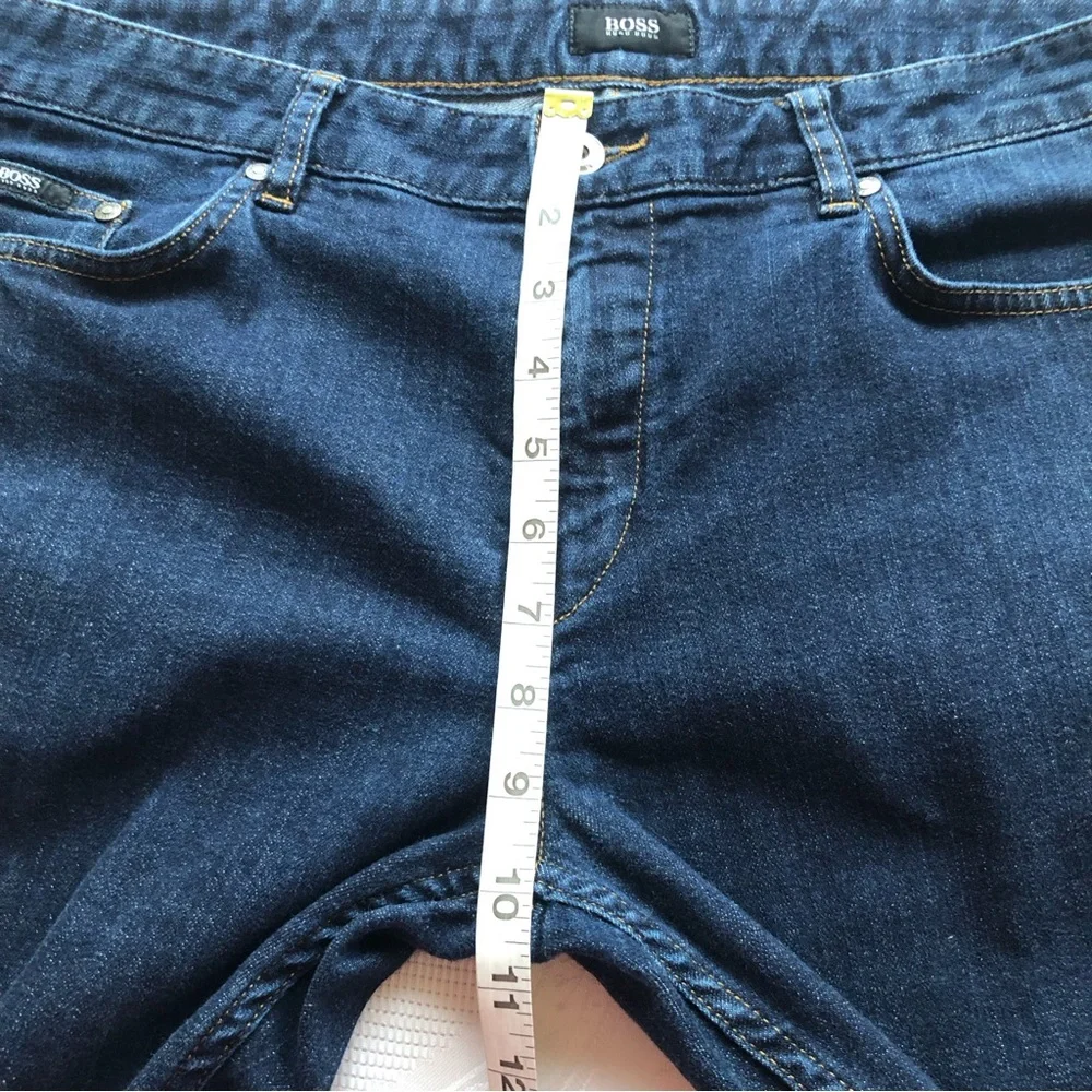 BOSS Hugo Blue Jeans Boss Men’s Size 36 Denim Pants Classic-Fit Straight-Leg